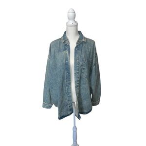Boohoo Vintage Tint Oversized Denim Shirt